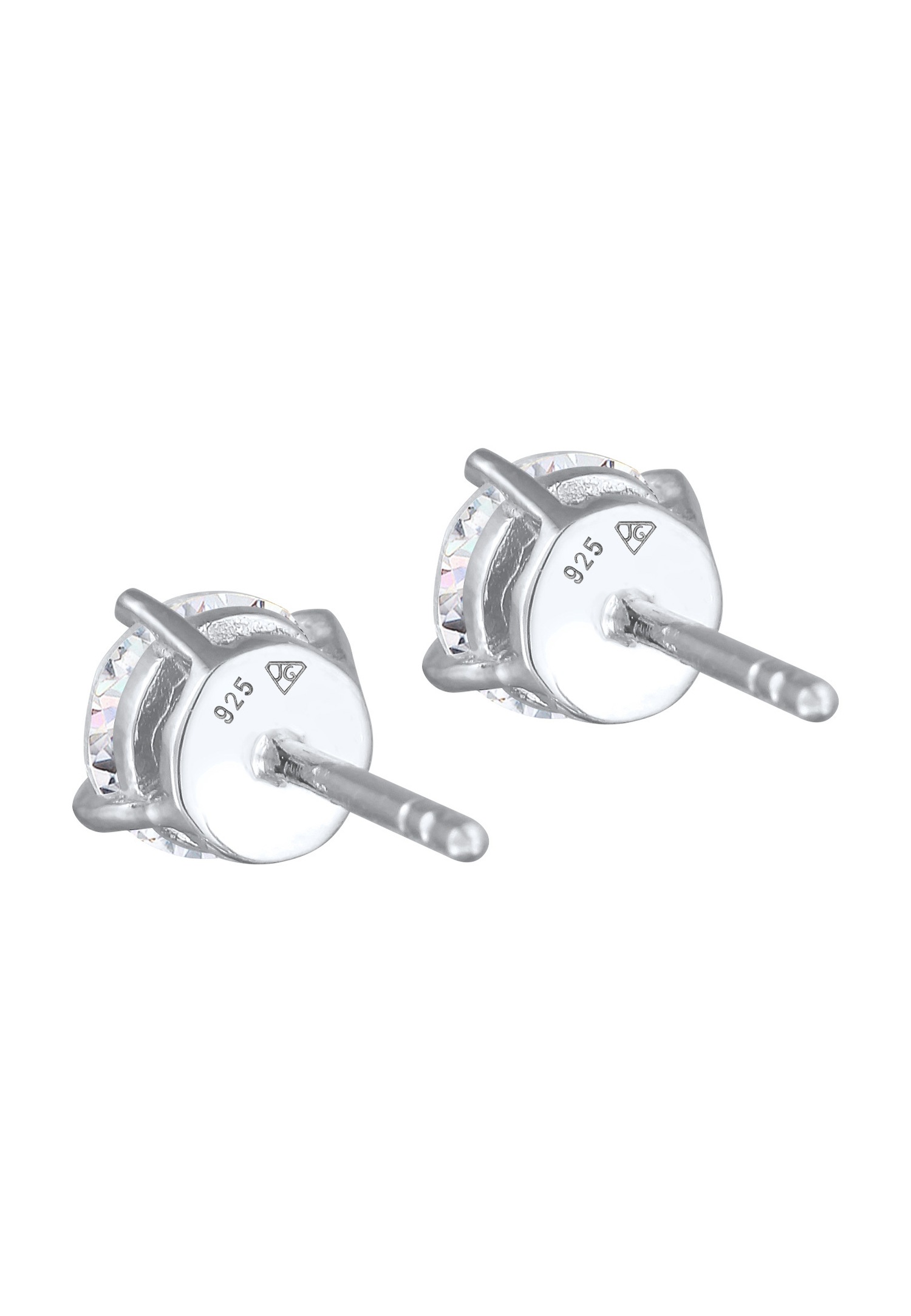 KUZZOI Ohrringe Basic Stecker Geo Kristalle 925 Silber