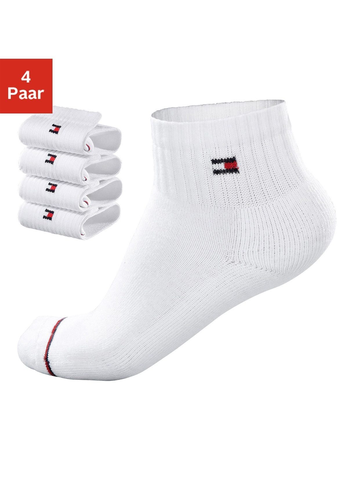 Tommy Hilfiger Kurzsocken (4-Paar) mit weichem Frottee