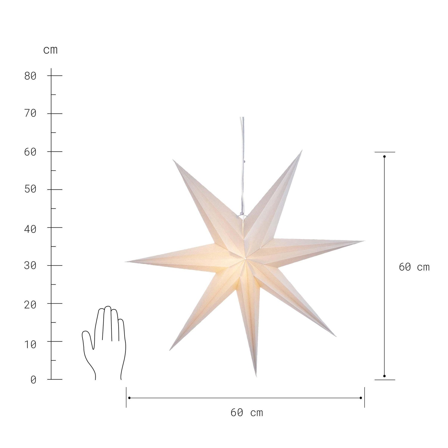 LATERNA MAGICA Papierstern Ø60cm