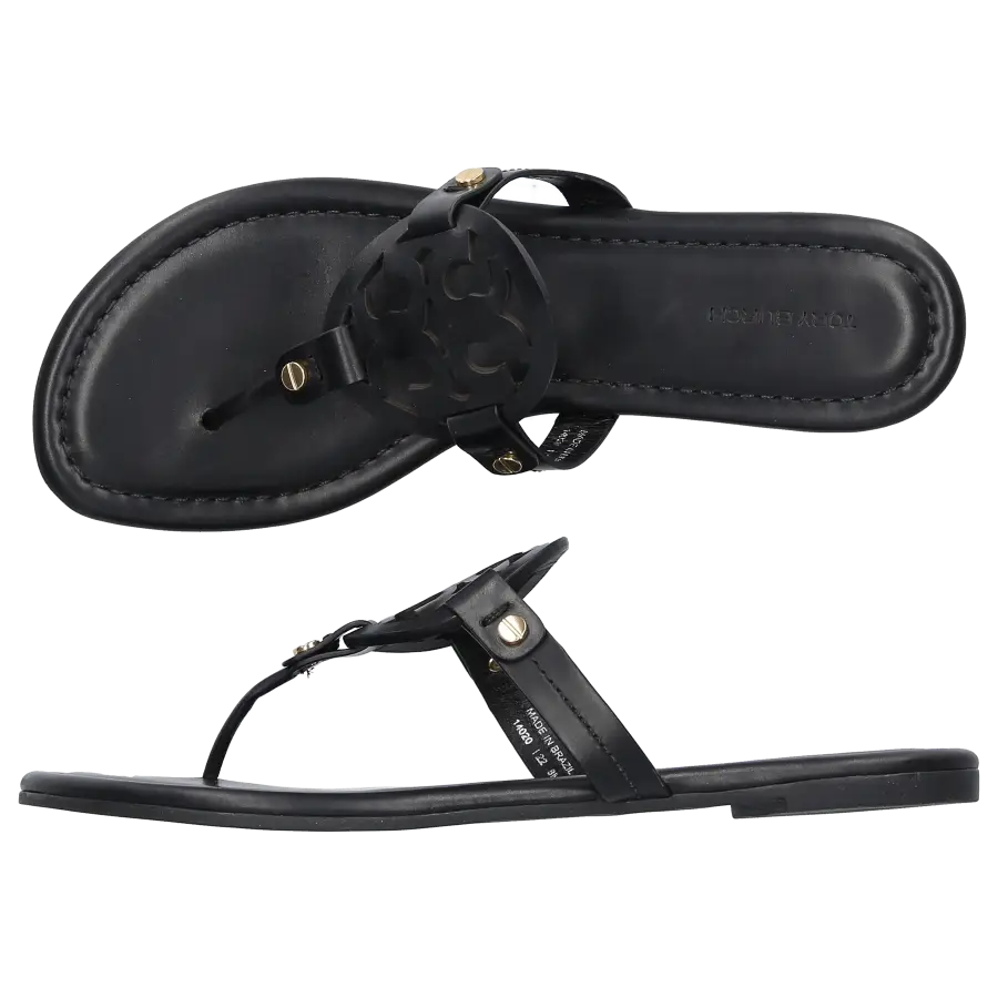Tory Burch - Zehentrenner MILLER Ziegenleder - schwarz