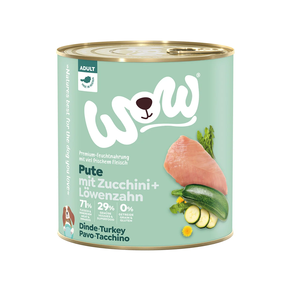 WOW Adult Pute mit Zuchhini und Löwenzahn kaufen bei ZooRoyal