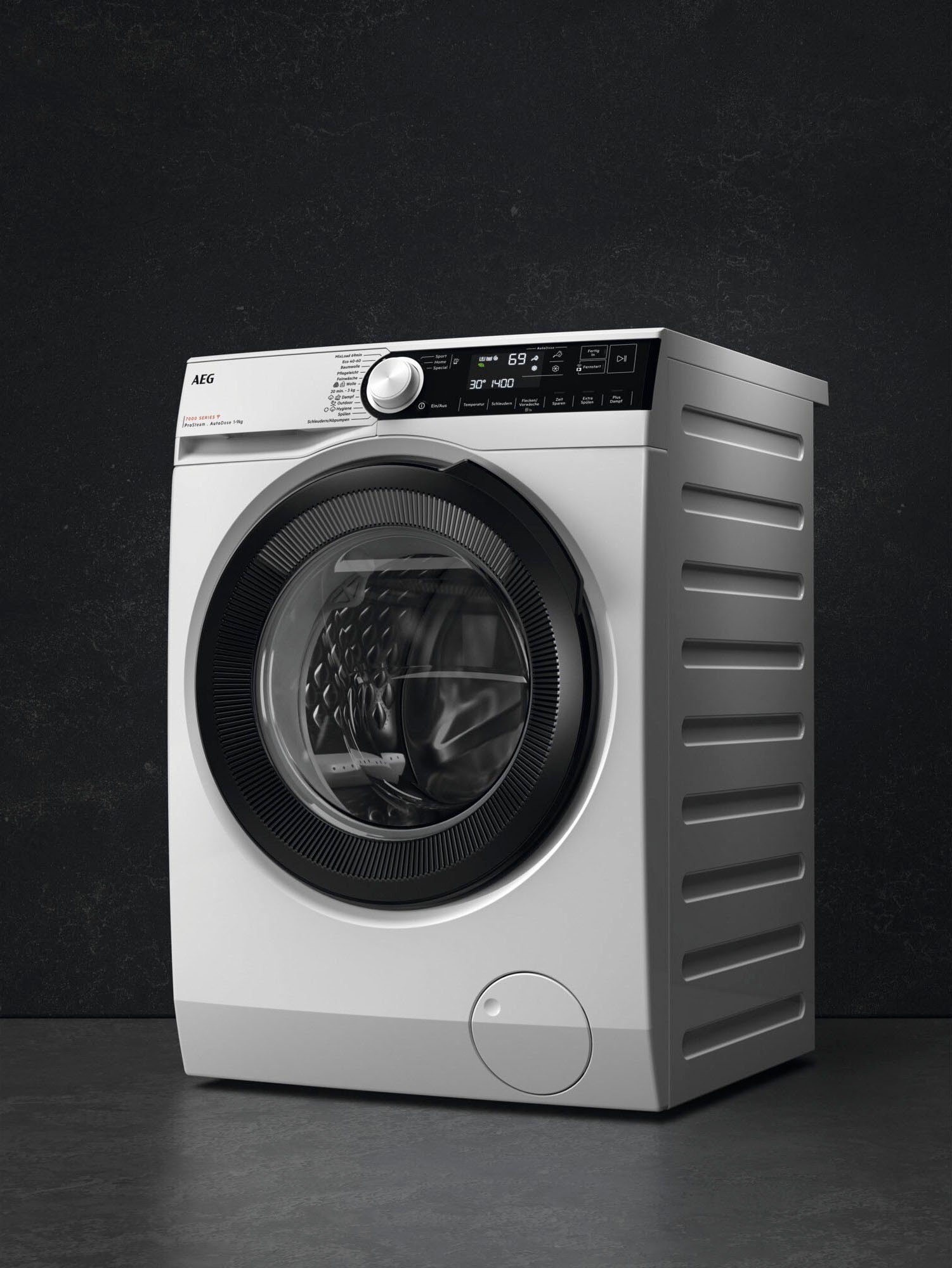 AEG Waschmaschine 7000 ProSteam® LR7D70490, 9 kg, 1400 U/min, ProSteam - Dampf-Programm für 96 % weniger Wasserverbrauch & Wifi