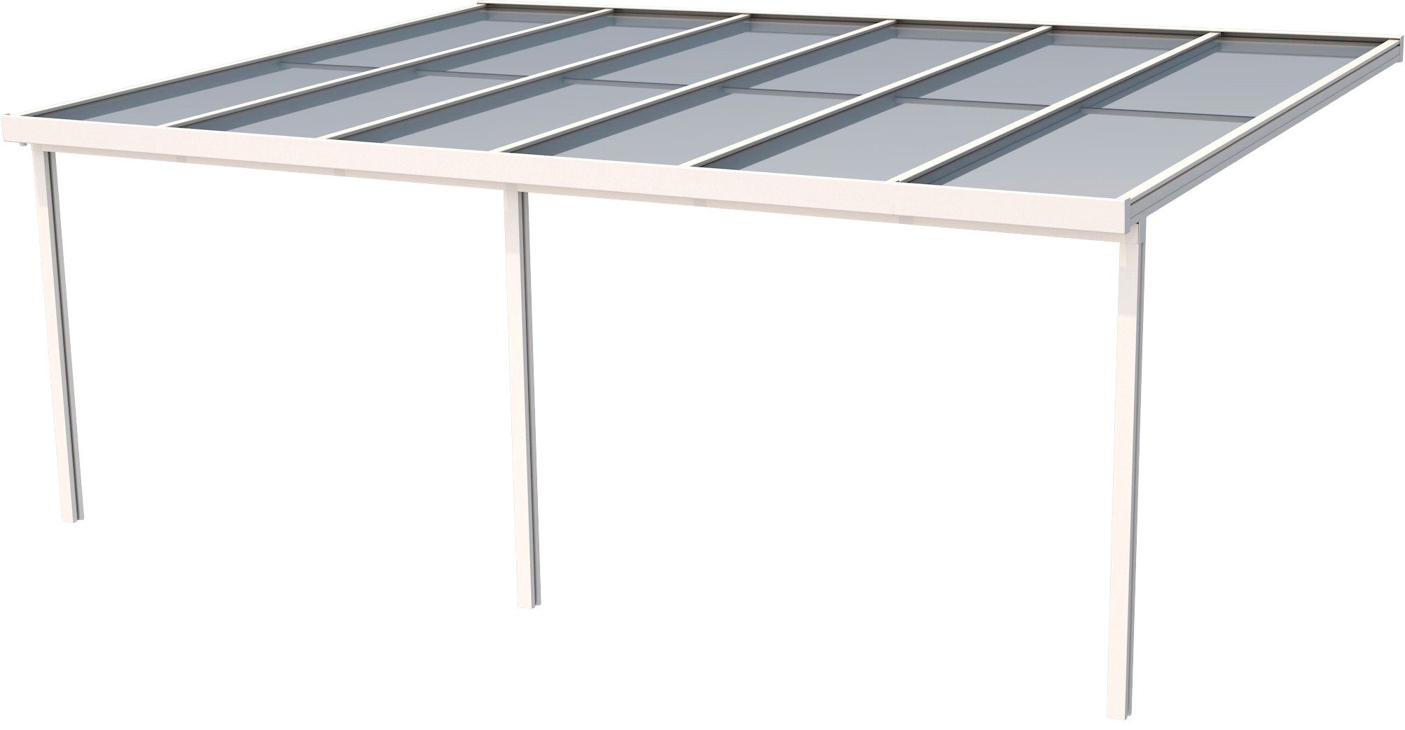 GUTTA Terrassendach Premium, BxT: 611x406 cm, Bedachung Doppelstegplatten, BxT: 611x406 cm, Dach Polycarbonat bronce