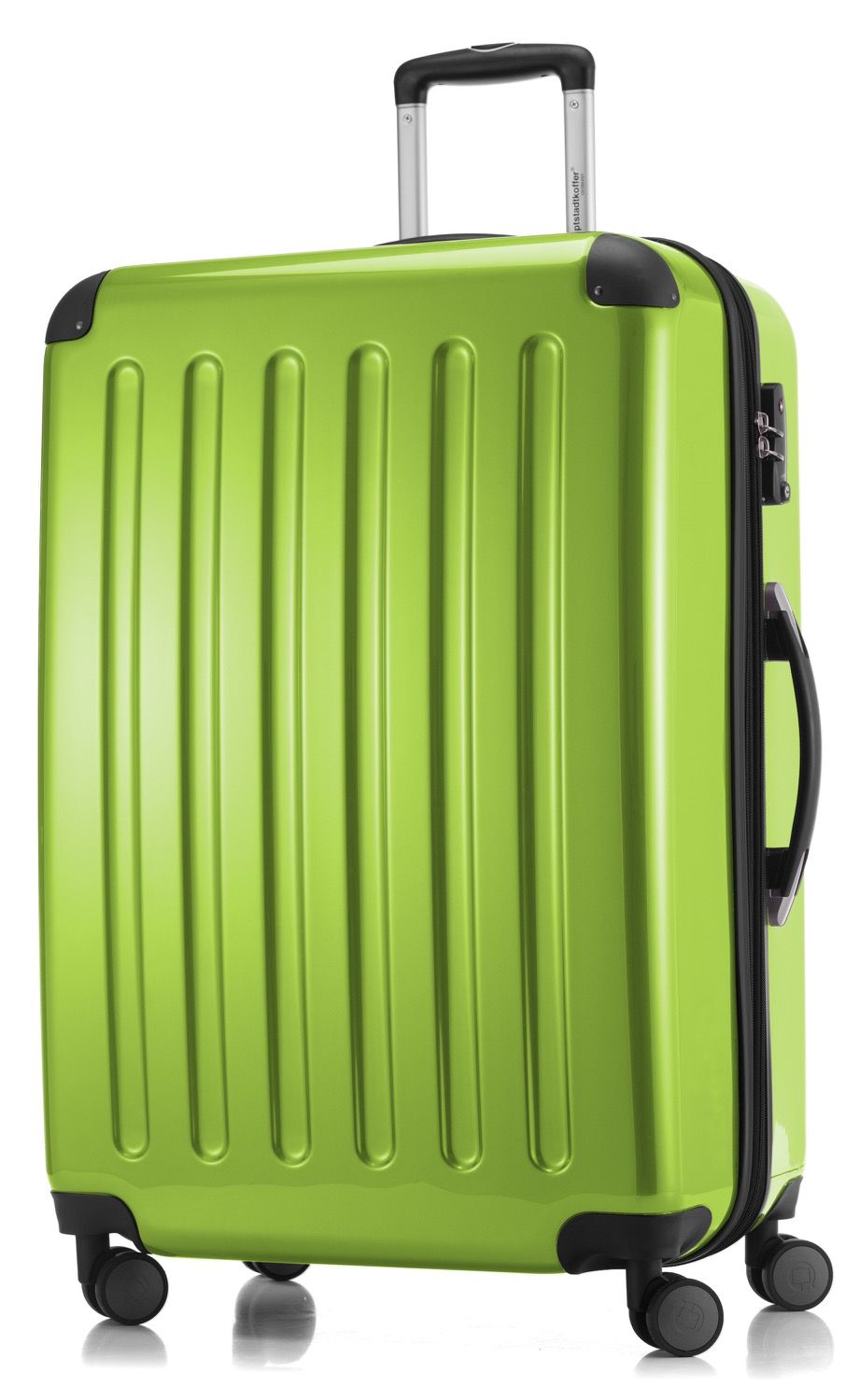 Alex - suitcase hard shell glossy black, 75 cm, 119 litres