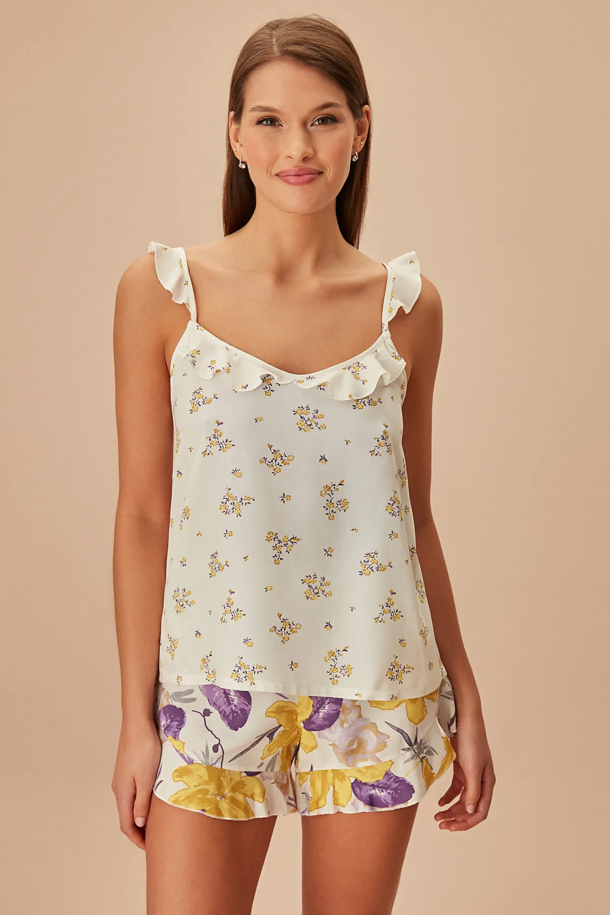 SUWEN  Lila Shorts-Set