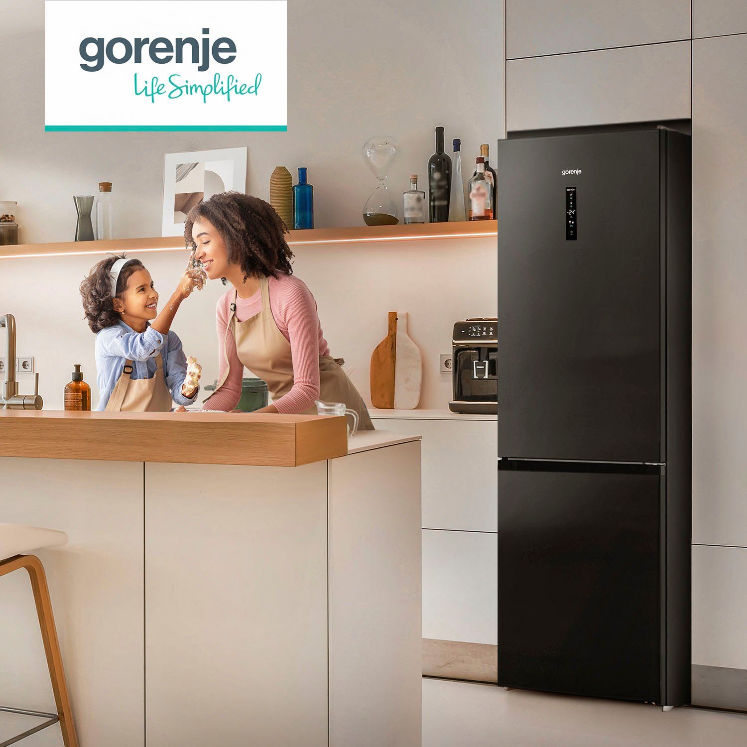 GORENJE Kühl-/Gefrierkombination NK 89B0 DBK, 200 cm hoch, 60 cm breit