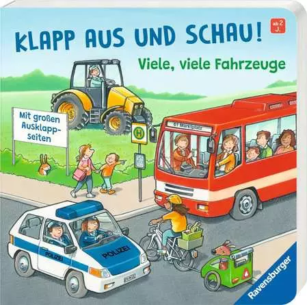 Klapp aus und schau! Viele, viele Fahrzeuge