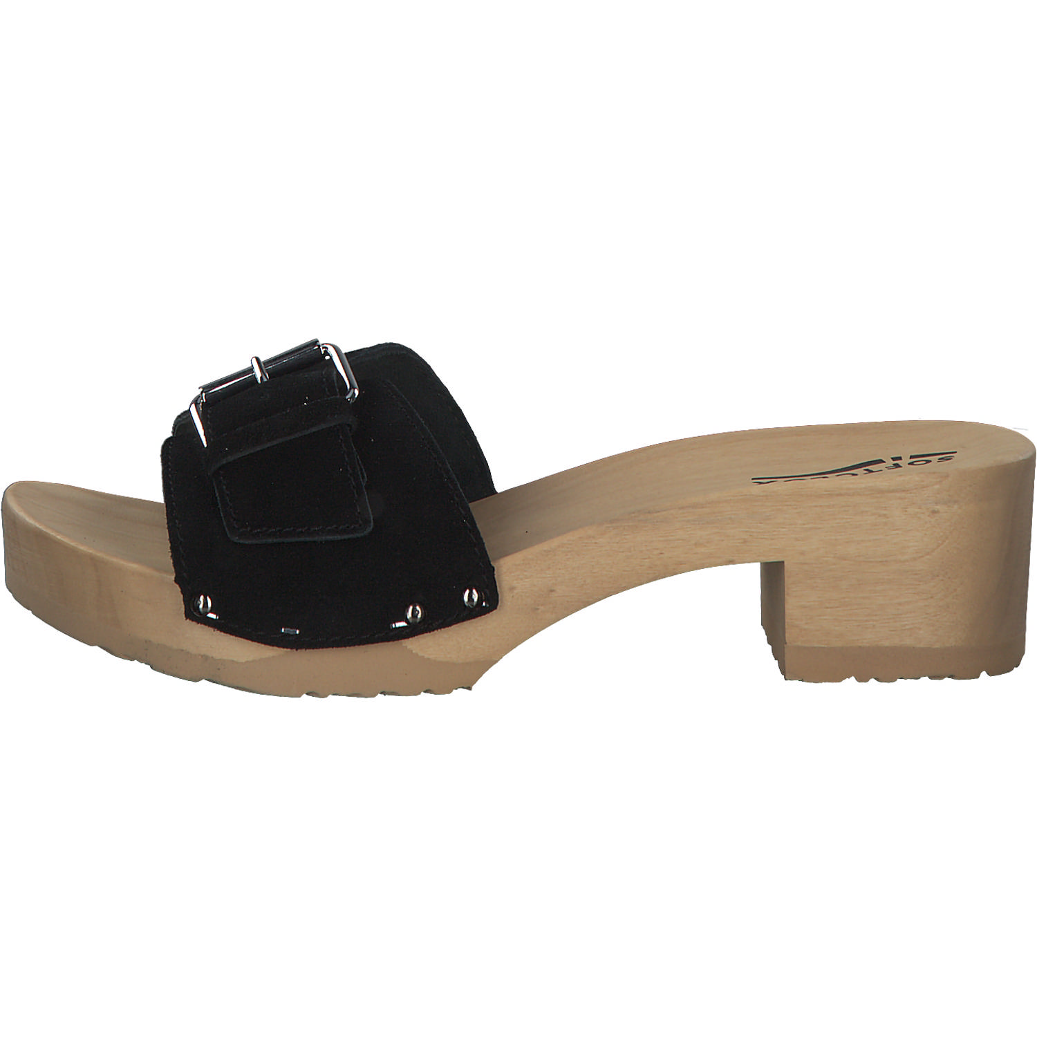Softclox Pali S3595, Plateau-Pantoletten, Damen, schwarz