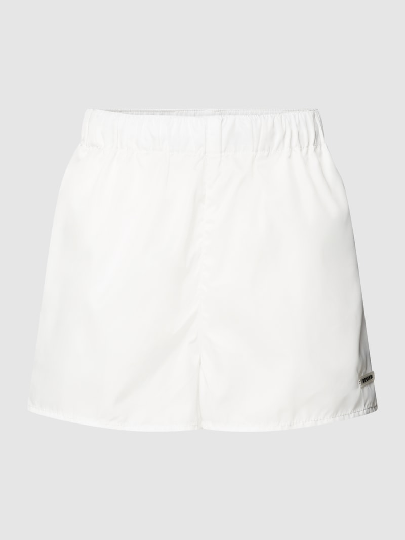 Bermudas mit elastischem Bund in weiß