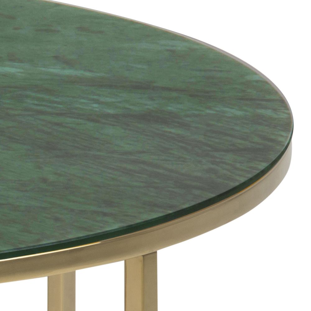 Couchtisch Alisma Grün Gold 80 cm
