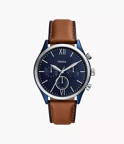 Fossil Outlet Uhr Fenmore Multifunktionswerk Leder braun