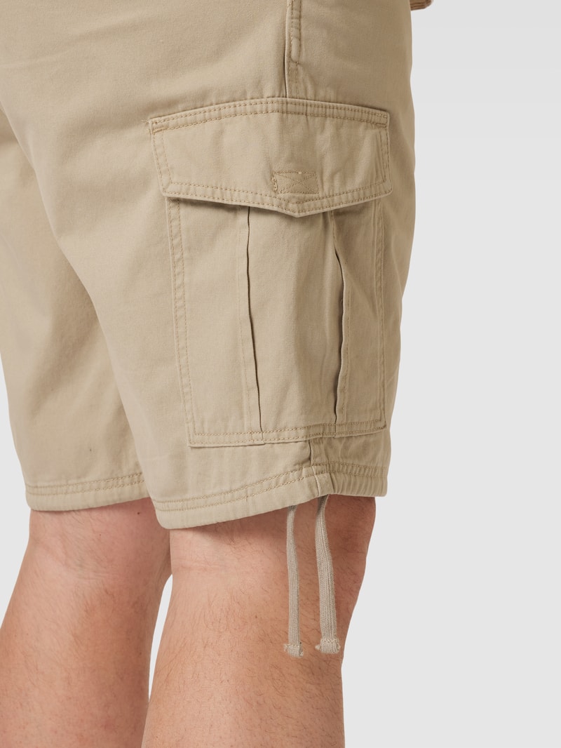 PLUS SIZE Cargoshorts mit Tunnelzug Modell 'MARLEY' in beige