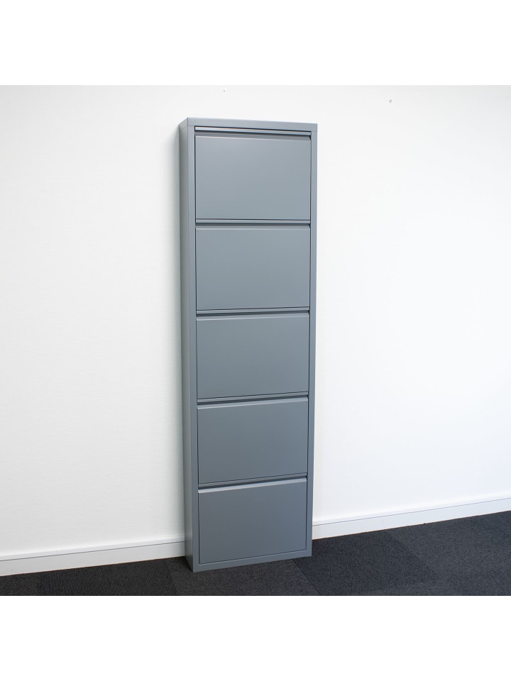 ebuy24 Schuhschrank Pisa 8 Grau 100 x 16 cm günstig kaufen onesize