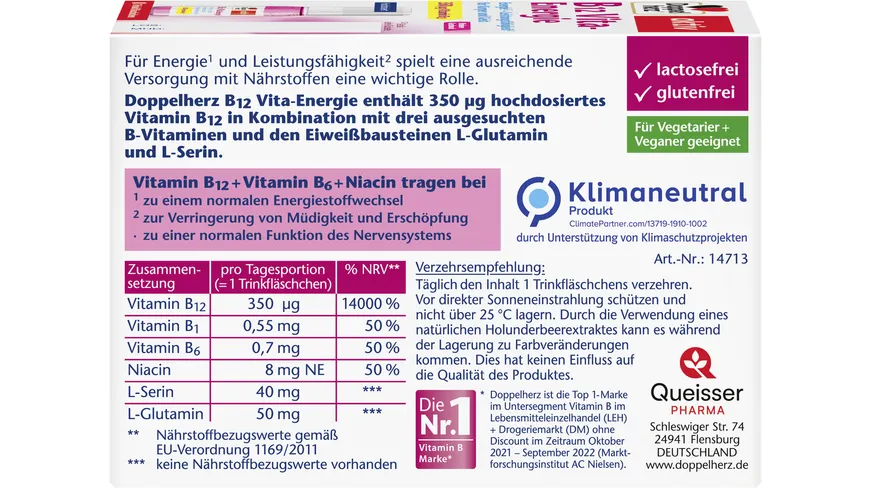 Doppelherz B12 Vita-Energie 8 Trinkfläschchen