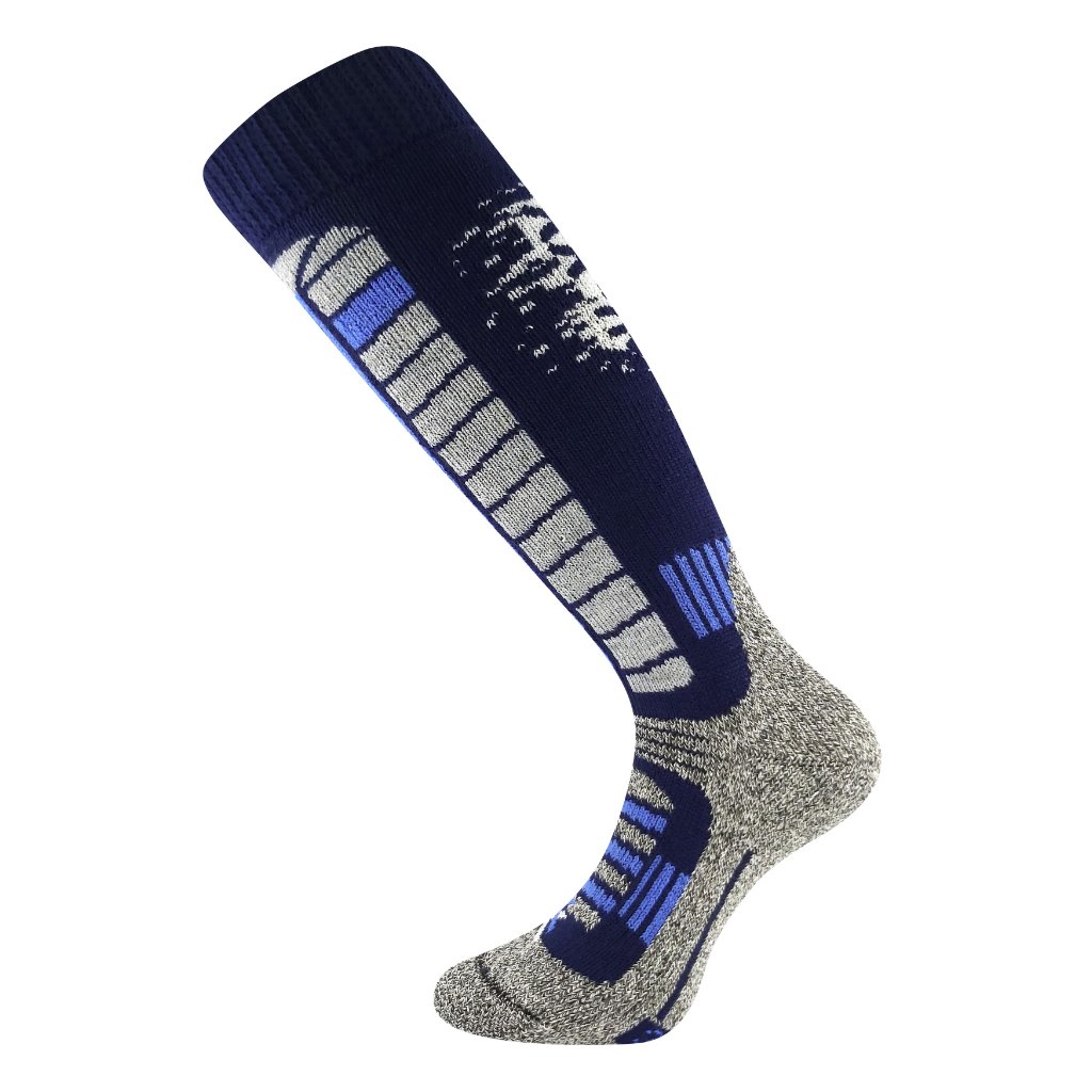 Voxx Merino Carving blaue Kniestrümpfe für Erwachsene