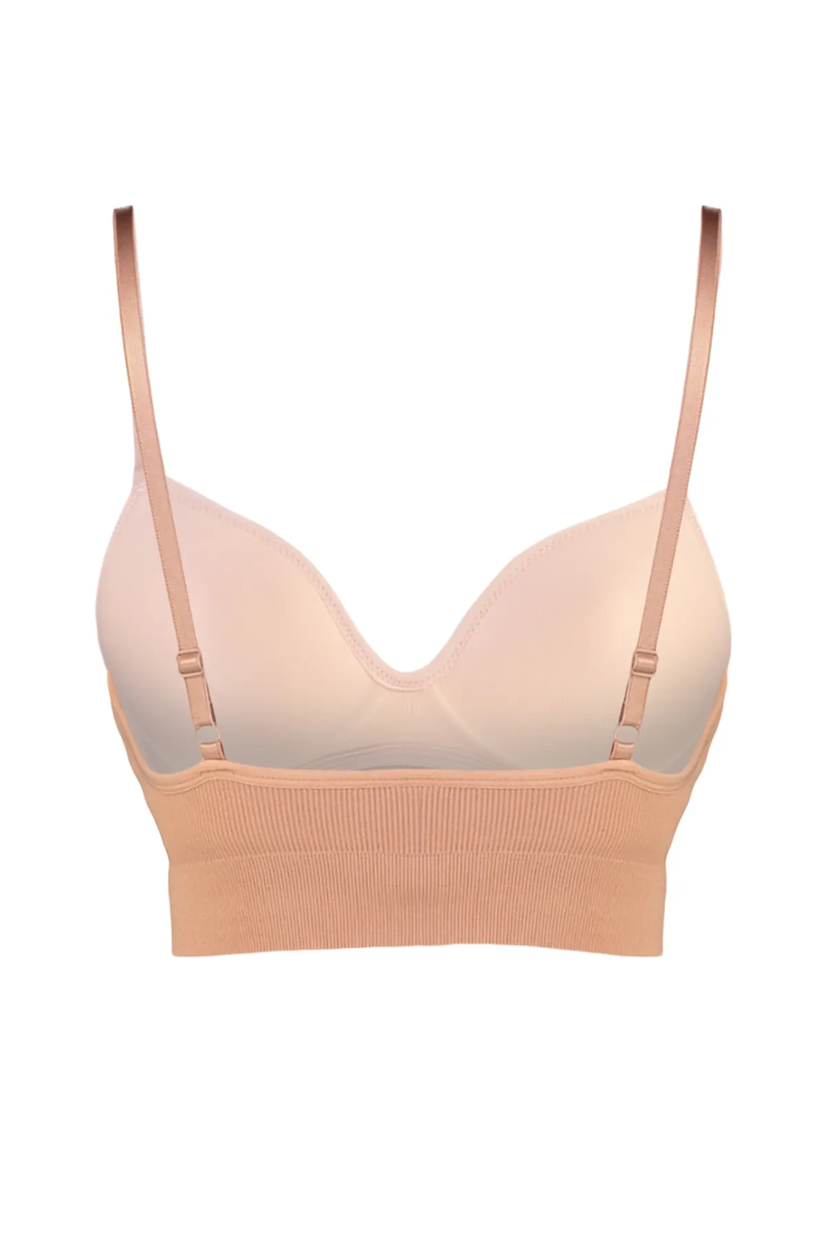 Trendyol Collection  Dunkle Haut Nahtlose/Nahtlose Strap bedeckt Bralette Strick-BH THMAW22SU0043