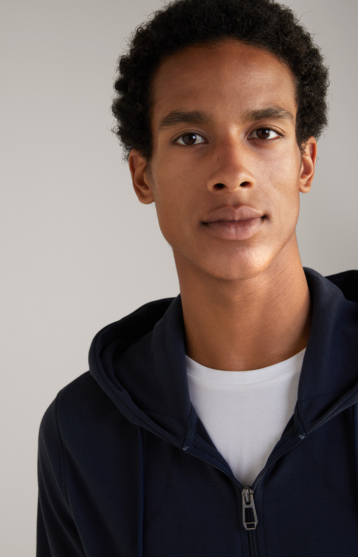 Loungewear Hoodie Sweatjacke in Dunkelblau