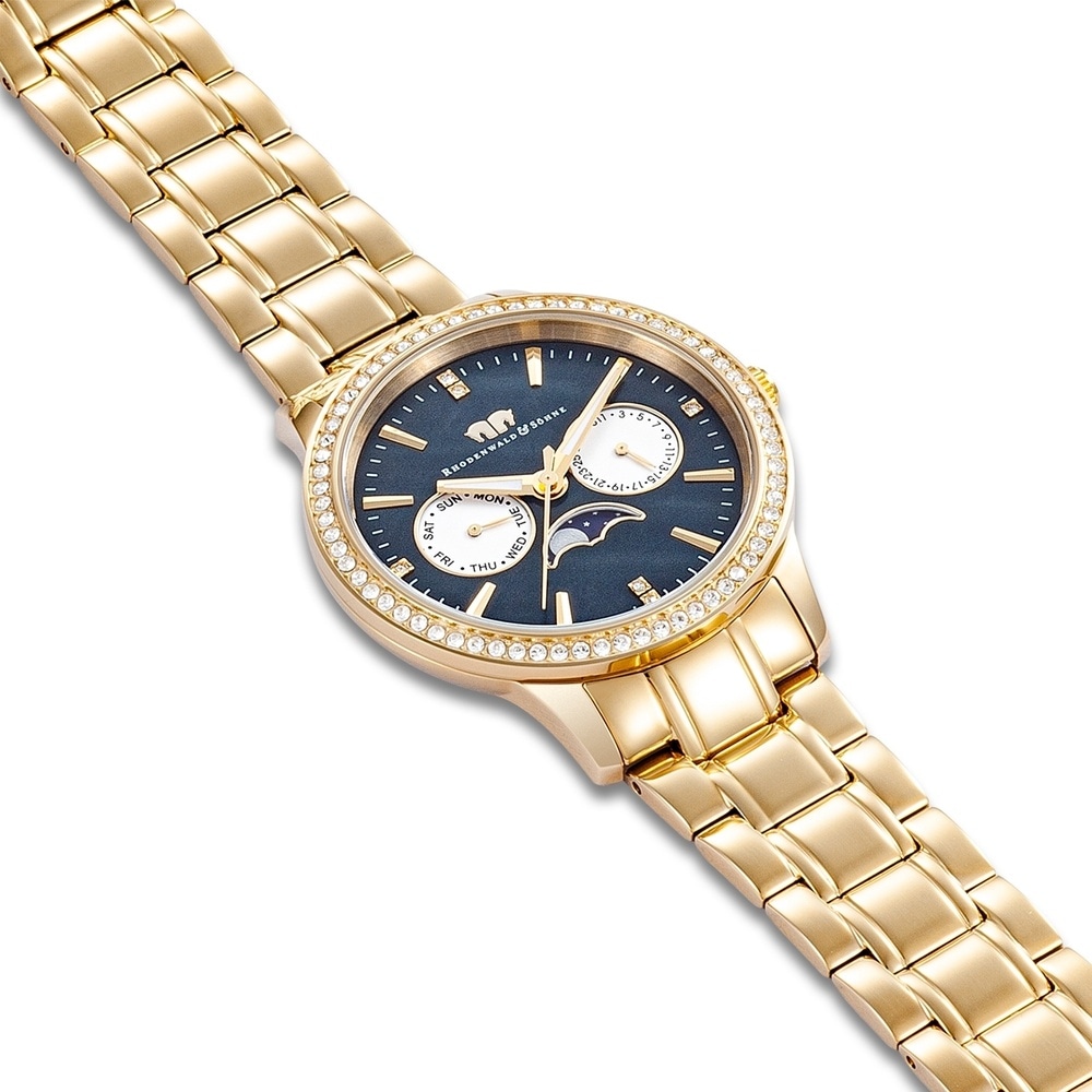 Rhodenwald & Söhne Multifonctions Amidala Or jaune Acier inoxydable en Or jaune Montre