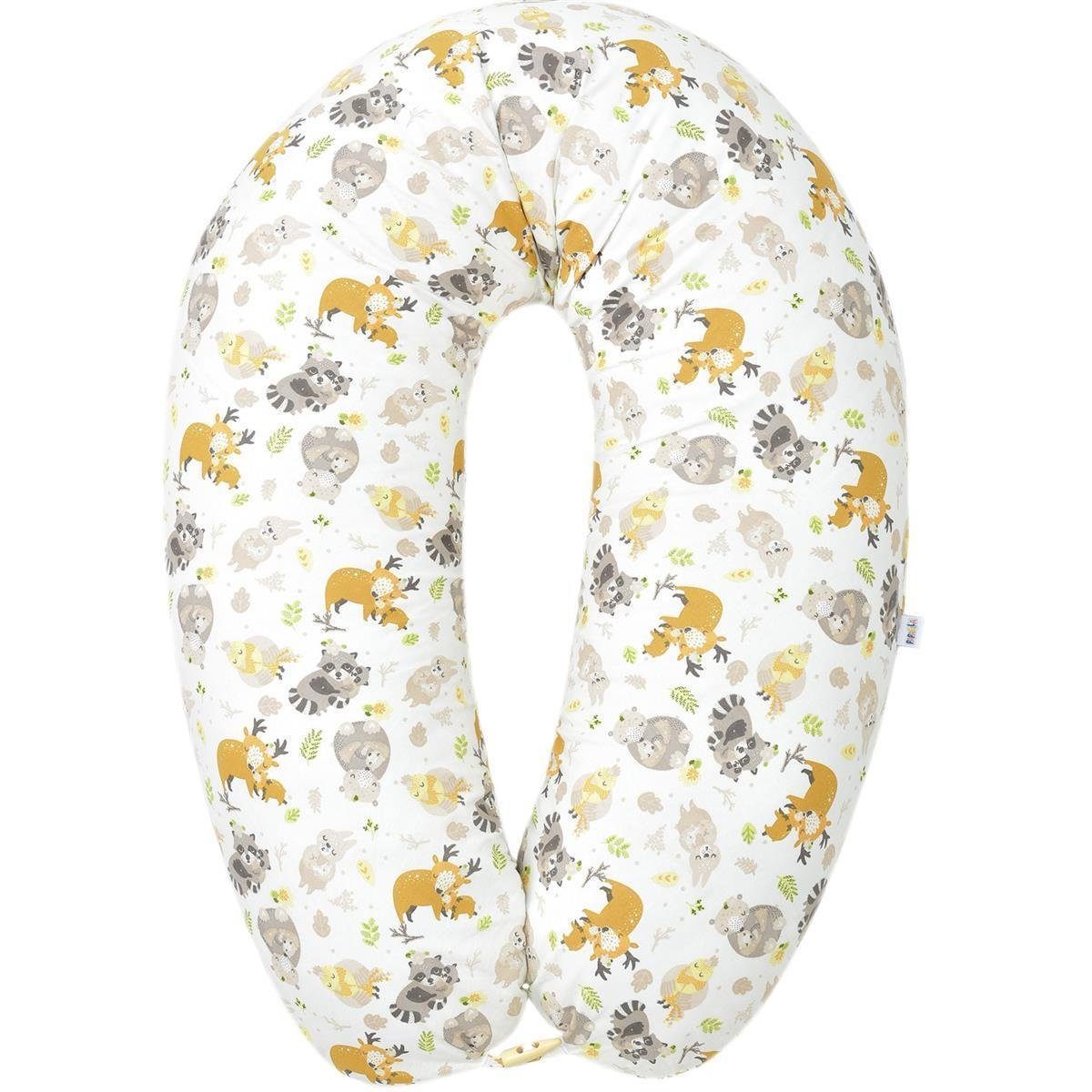 SEI Design Stillkissen Seitenschläferkissen Babynestchen mit EPS Mikroperlen, Schwangerschaftskissen mit Bezug, Bezug 100% Baumwolle