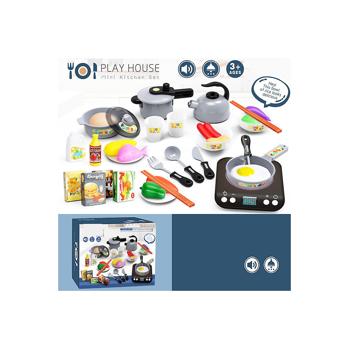 Spielzeugset für die Kinderküche Induktionskochspiel