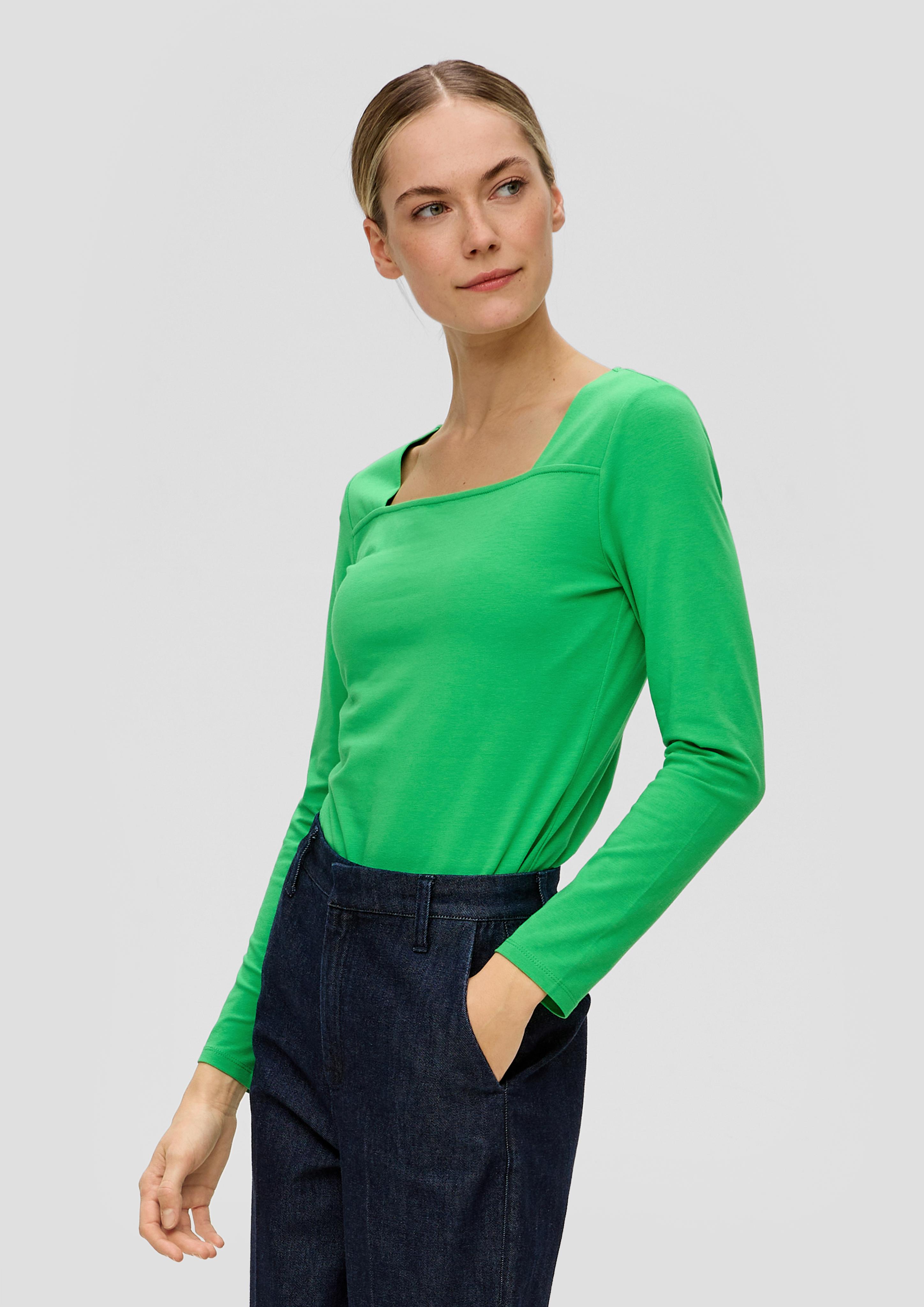 Langarmshirt mit Karreeausschnitt  2141517-7591