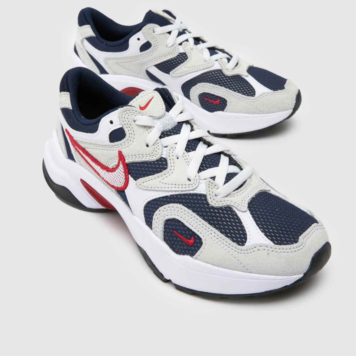 Nike al8 träningsskor i vitt och marinblått