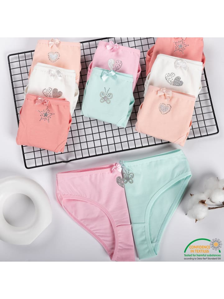 LOREZA 10er Set Slips - Strass - Bunt günstig kaufen