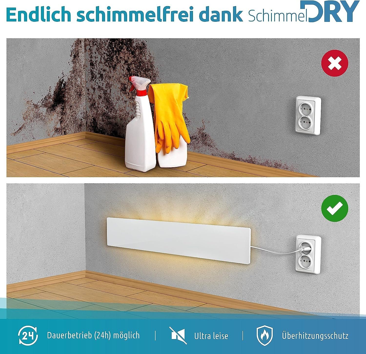 JUNG Luftentfeuchter SchimmelDry Schimmelentferner Gerät Elektrisch Wand Bad Anti Schimmel, Schimmel Entferner Frei, Entfeuchter für die Wohnung, Raumentfeuchter