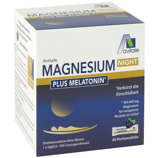 MAGNESIUM NIGHT plus 1 mg Melatonin Direktsticks  60 St  Pulver
