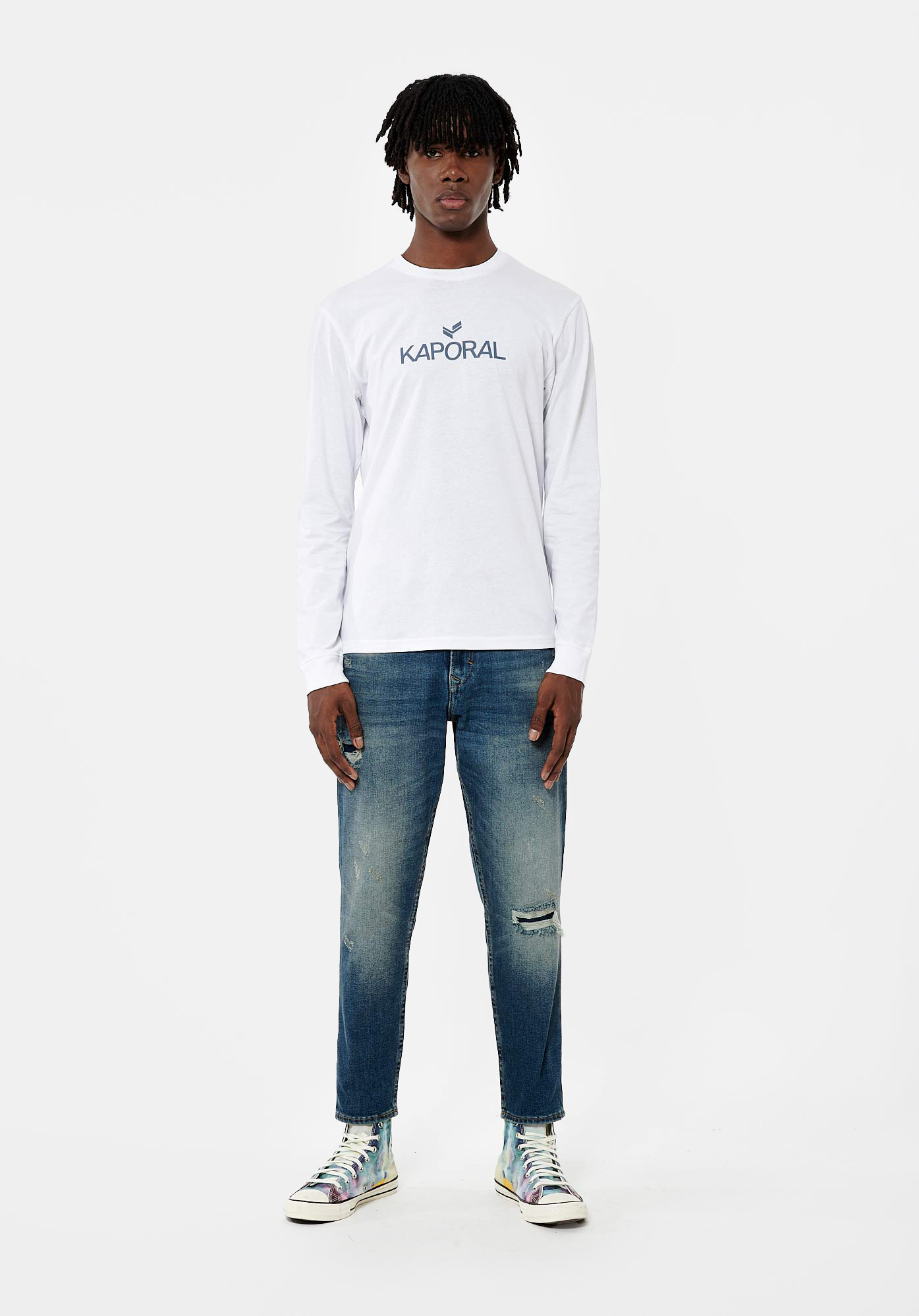 PERES  T-shirt blanc Homme en 100% coton bio