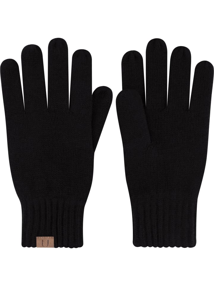 normani Merino Handschuhe Glattgestrickt in Schwarz günstig kaufen onesize