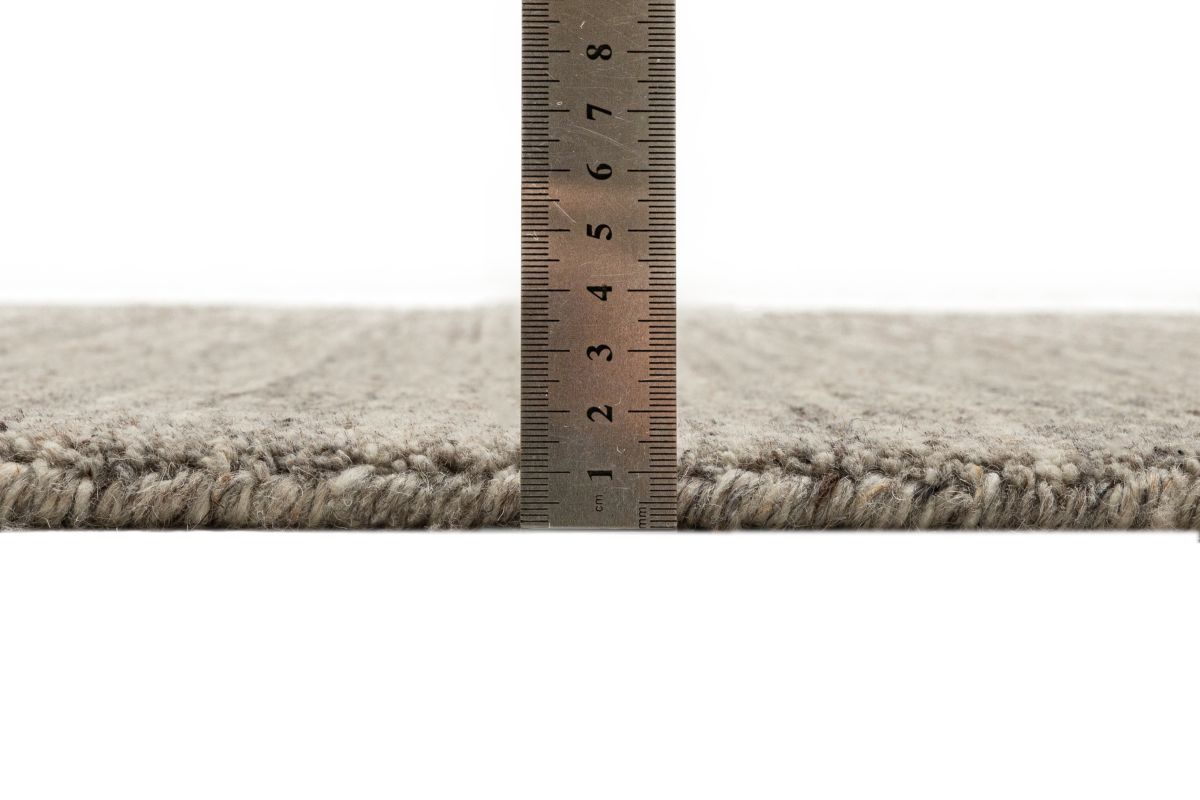 Handloom aus Indien Pure uni Grey 170 x 240 cm