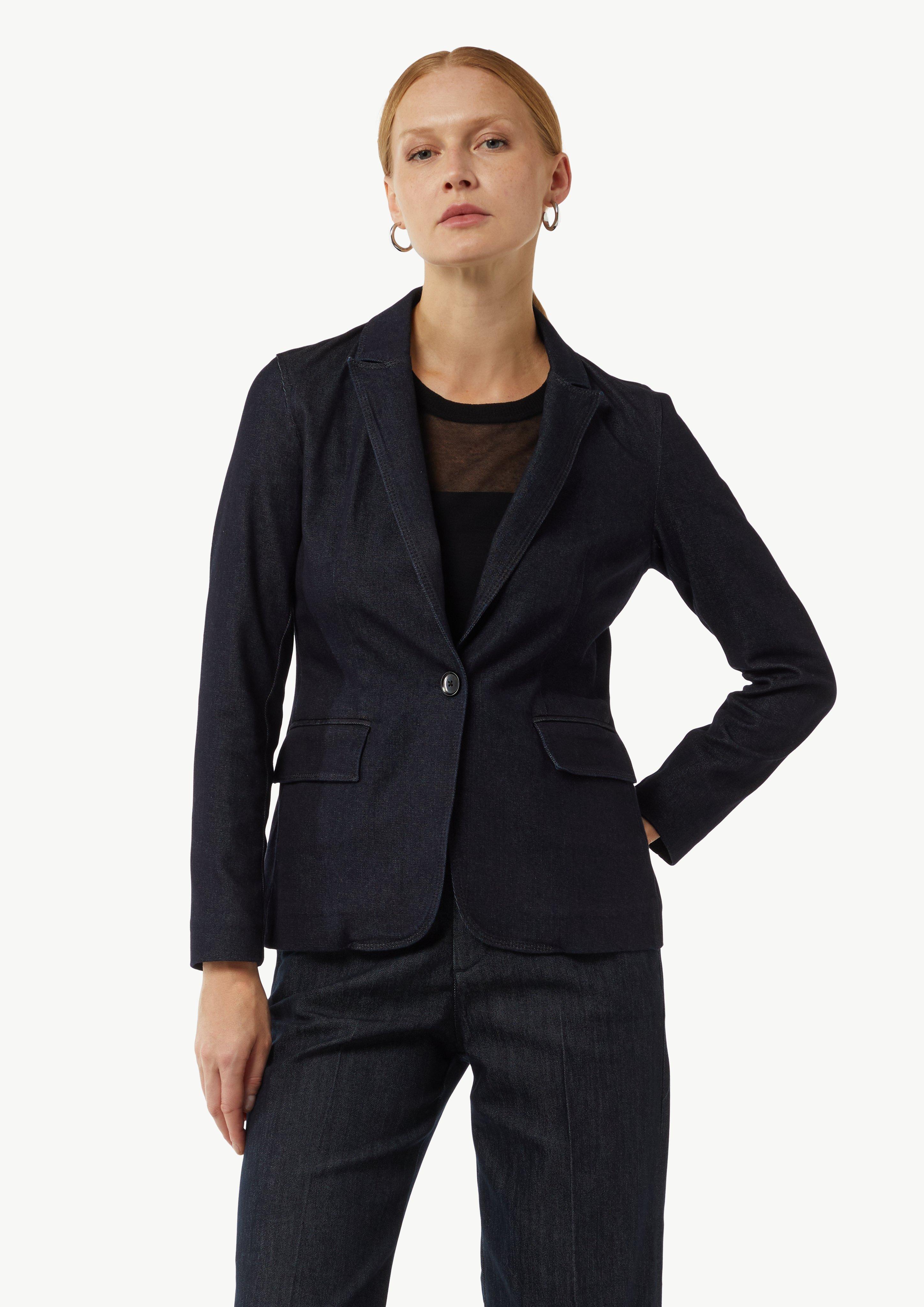 Jeansblazer mit Reverskragen - navy