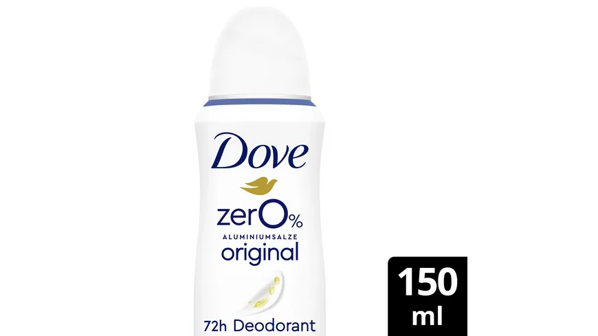 Dove Deodorant-Spray mit Zink-Komplex Original 0% Aluminiumsalze 150 ml