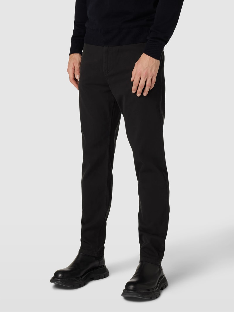 Chino mit französischen Eingrifftaschen in schwarz