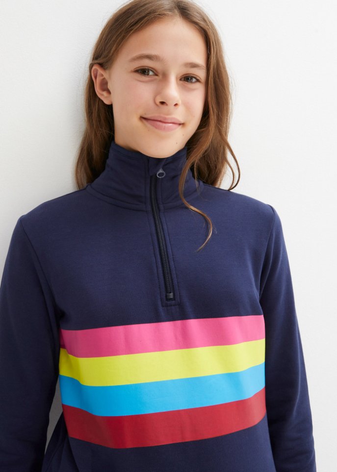 Mädchen Thermo-Langarmshirt mit Stehkragen