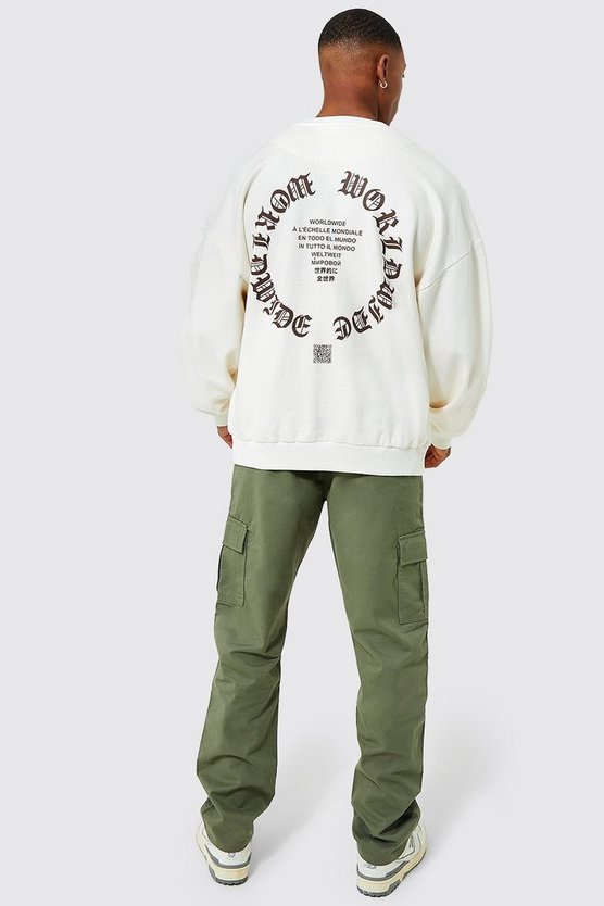 Twill Cargo-Hose mit geradem Bein