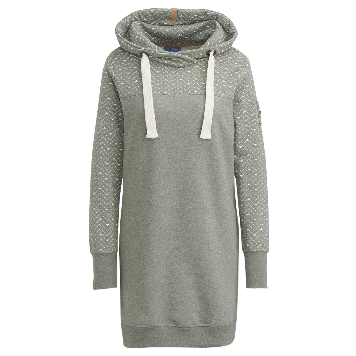 Damen Sweatkleid mit Schalkragen