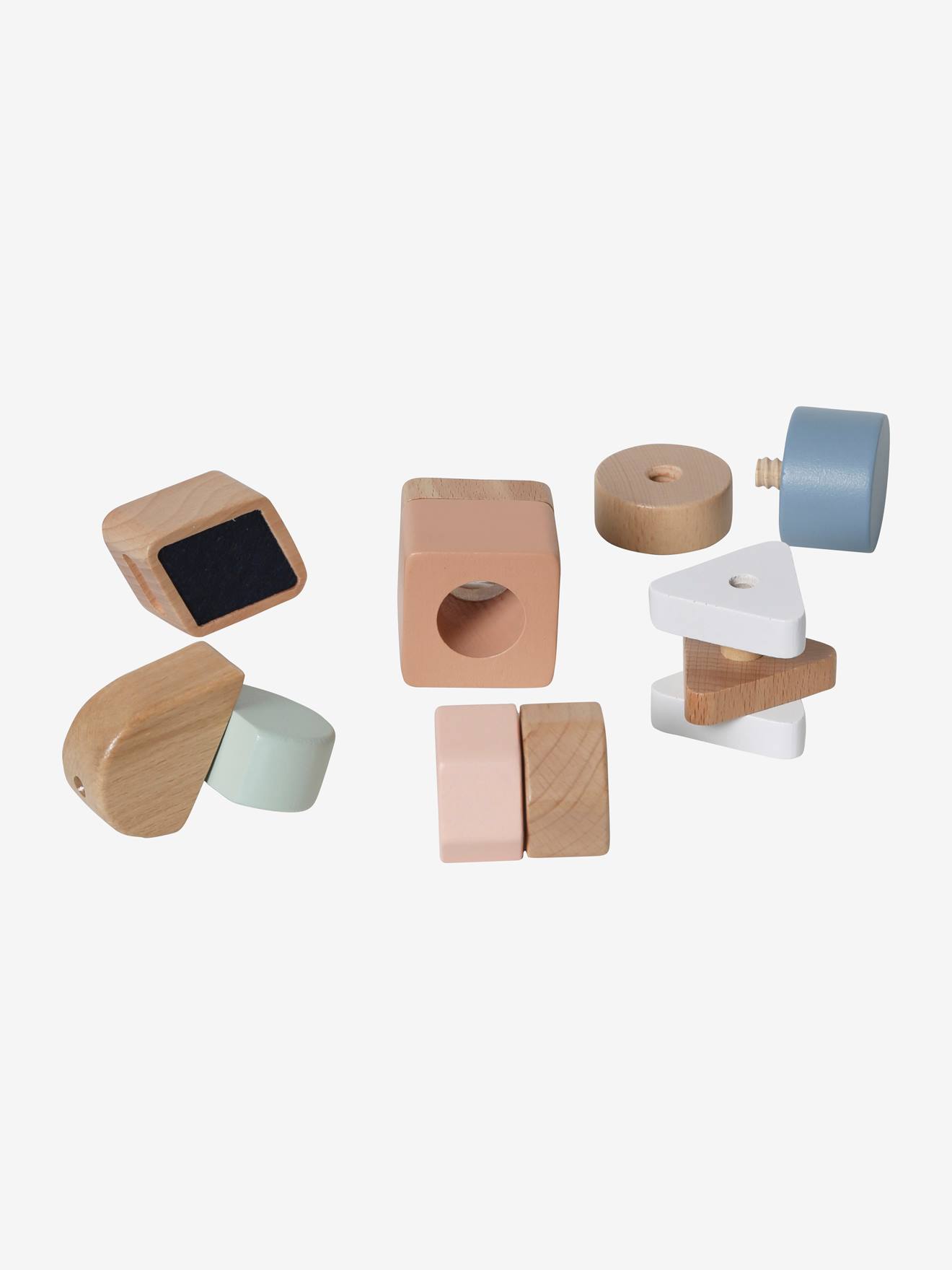 Cubes sensoriels en bois FSC® multicolore