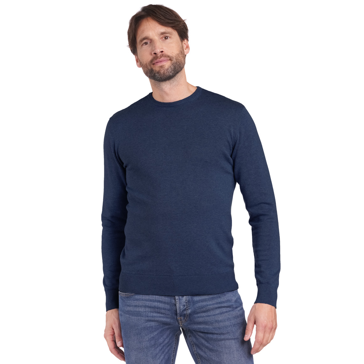 Herren Feinstrickpullover mit Rundhals