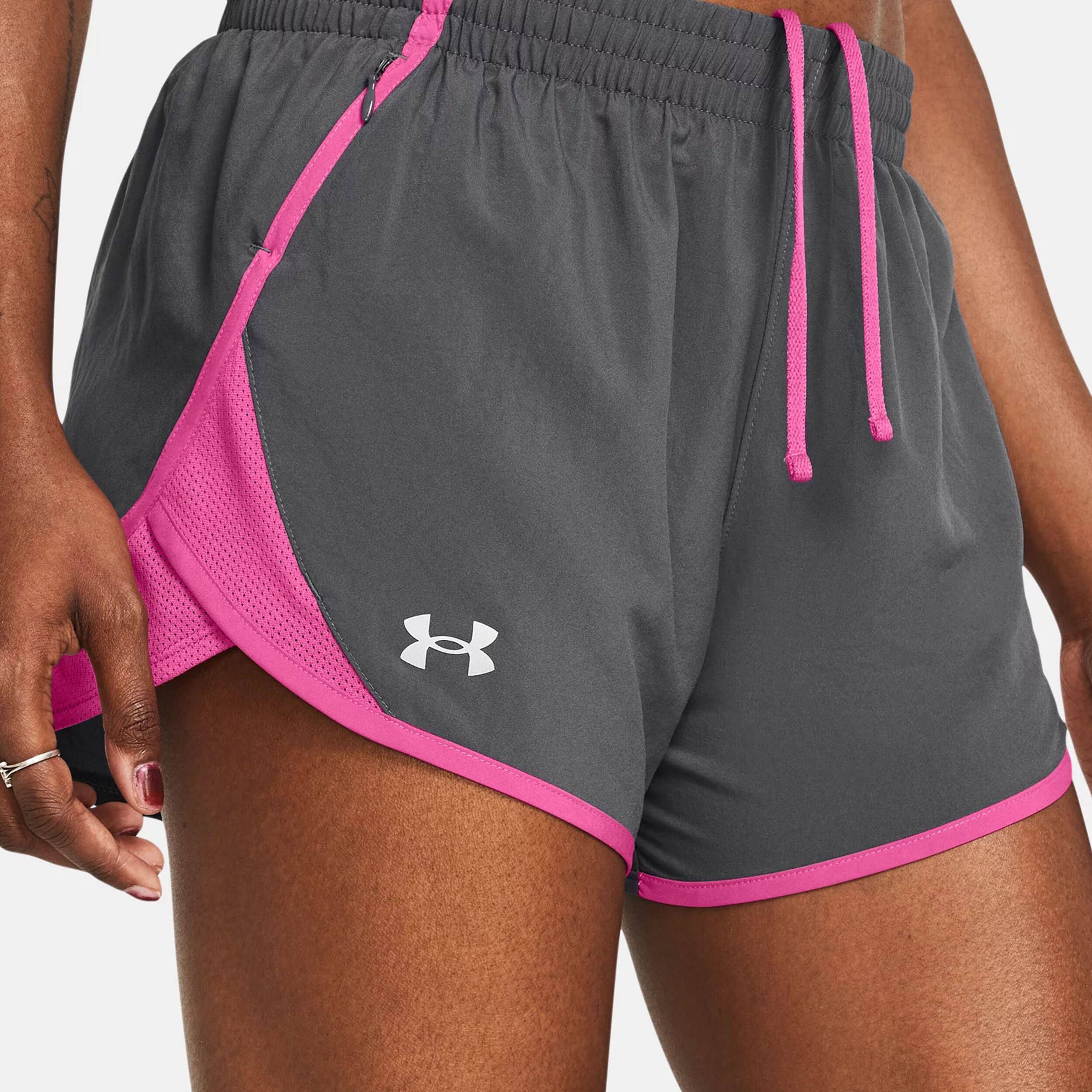 Fly By Shorts Damen - Grau, Pink