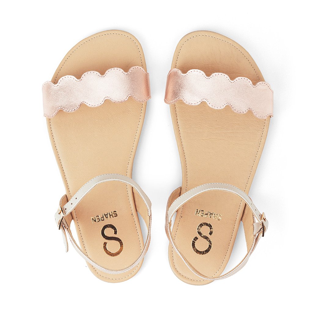 Shapen Jasmine Rose Gold Barfußsandalen