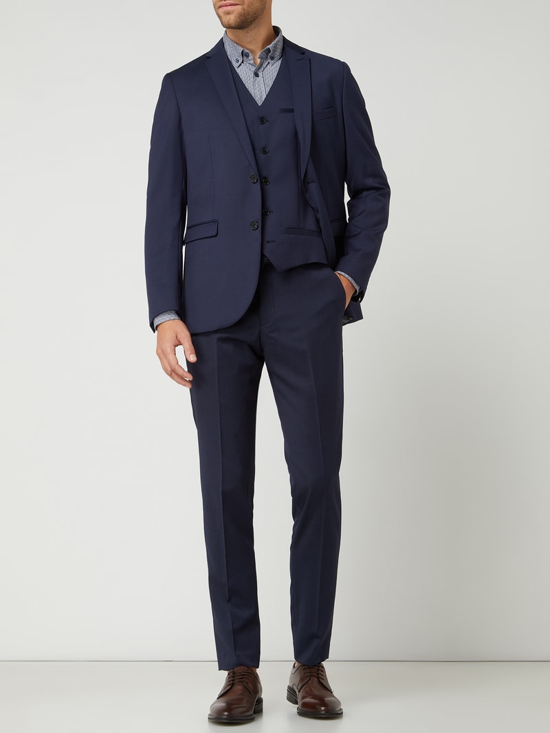 Weste mit Stretch-Anteil in marineblau