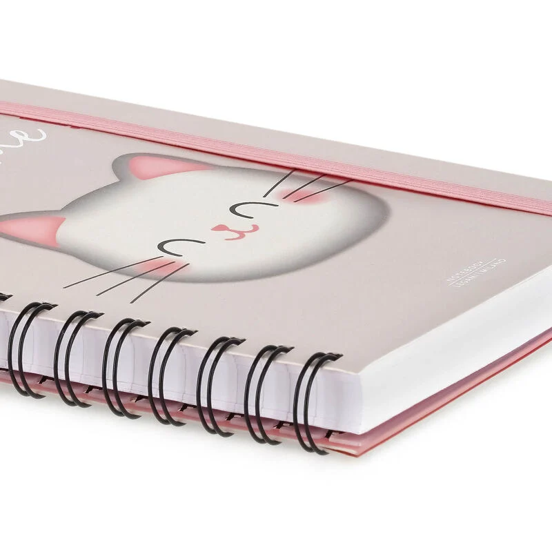 Caderno pautado - Grande - Encadernação em espiral - Formato A5