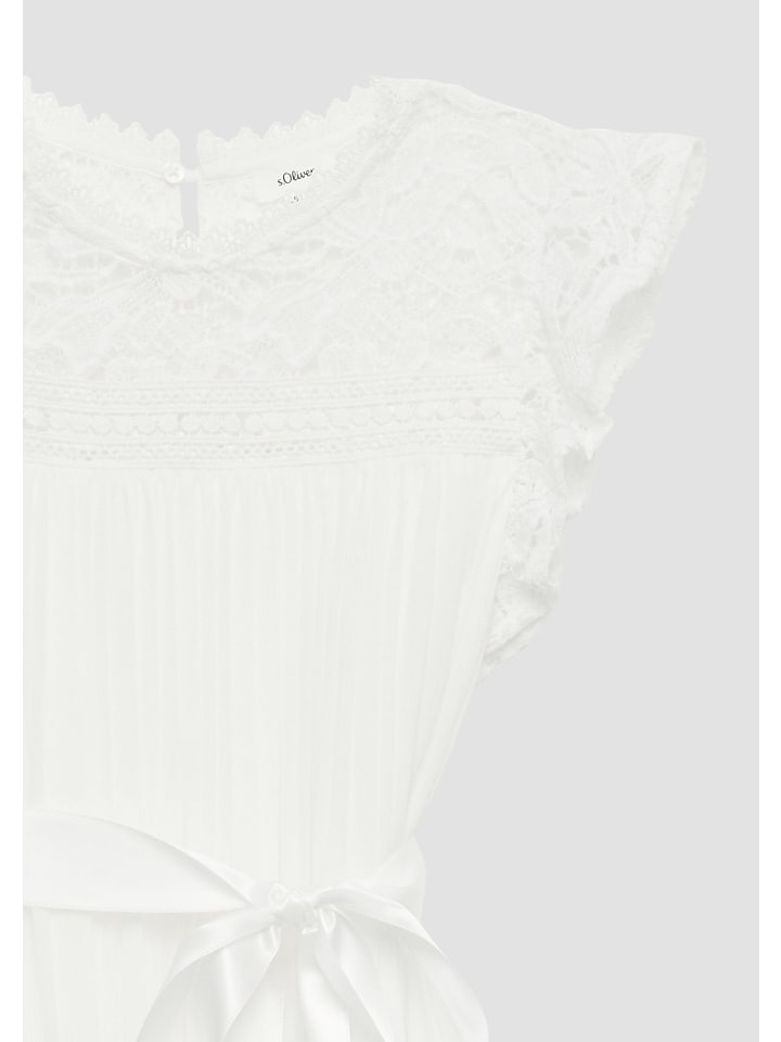 s.Oliver Kleid kurz in Creme günstig kaufen