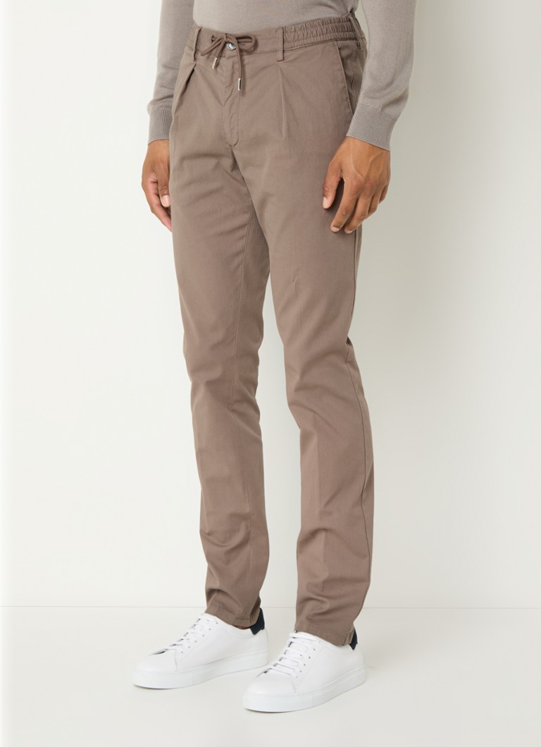 Pantaloni chino slim-fit Profuomo con texture a coste e tasche interne
