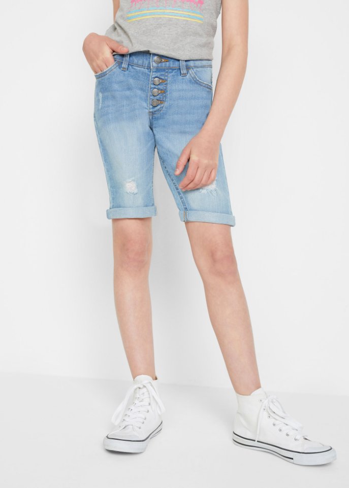 Mädchen Stretch-Jeans-Shorts