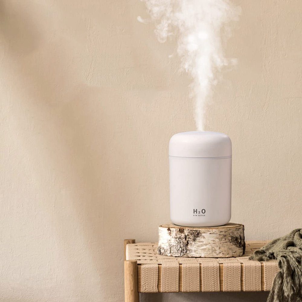GelldG Luftbefeuchter Luftbefeuchter, Mini USB Ultraschall Humidifier mit 300ml Wassertank