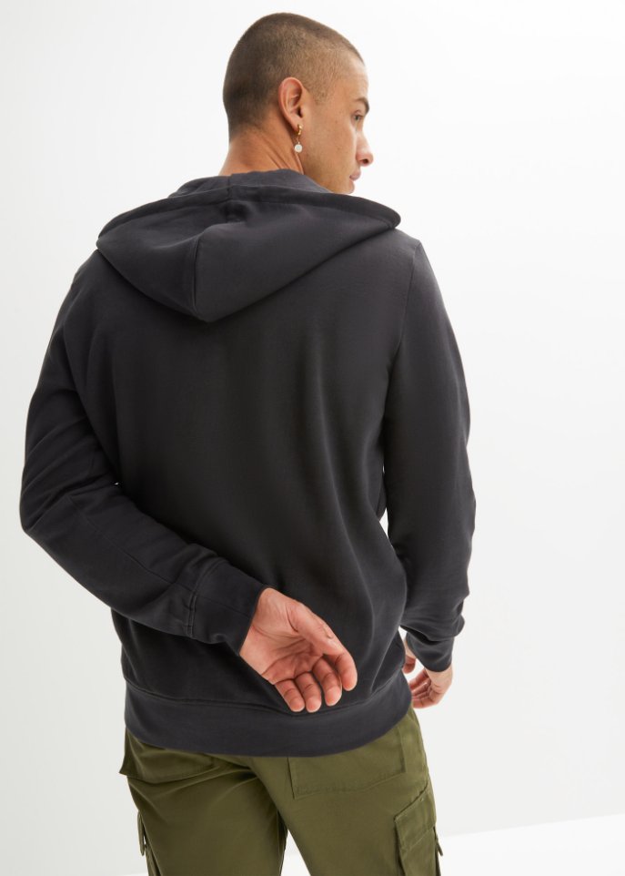 Kapuzensweatshirt mit Reißverschlussöffnung