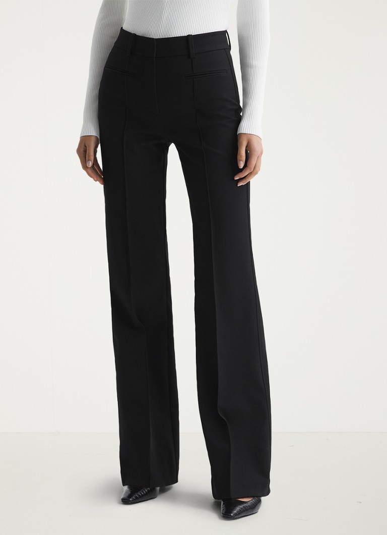 Pantaloni evazați cu talie înaltă Reiss Claude